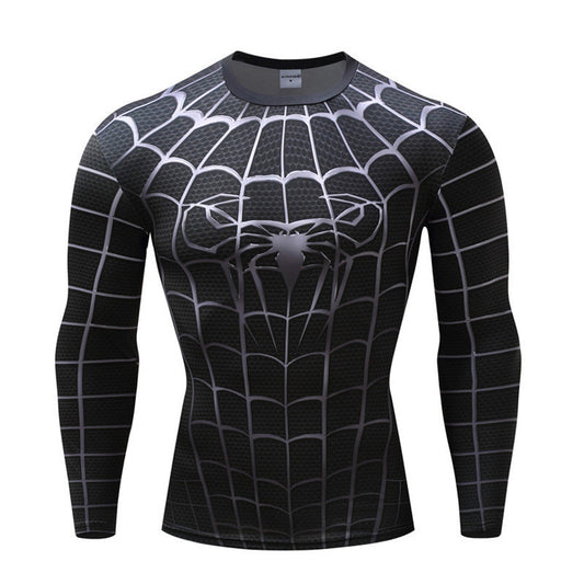 Black Spider Design Fitness T-Shirt