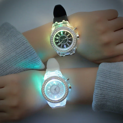 Trendy LED Harajuku Silicone Jelly Watches for Couples