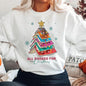 Christmas Letters Printing Casual Round Neck Sweater