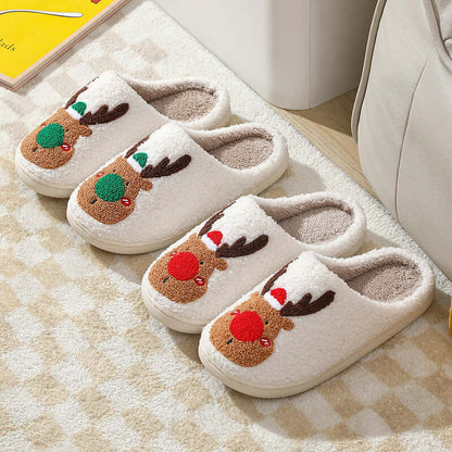 Cozy Elk Winter Slip-On House Shoes