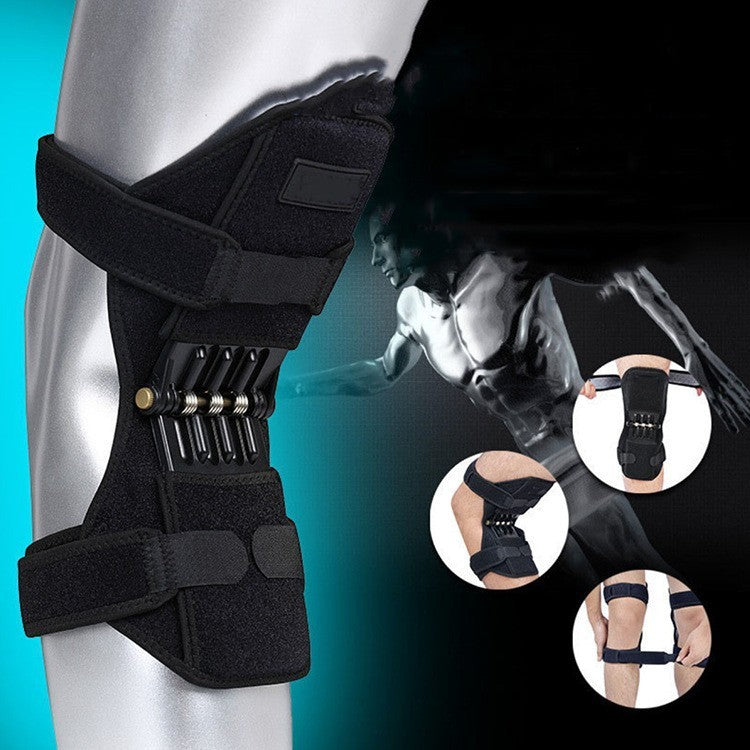 Knee Support Brace with Rebound Spring for Stability