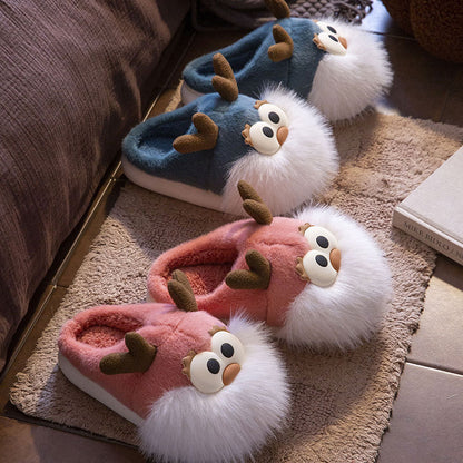 Plush Bearded Dragon Cotton Slippers