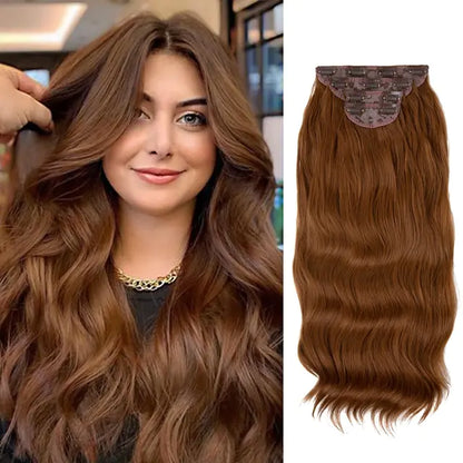 Synthetic Long Wavy Clip Hair Extensions - PureSelect