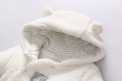 Thick Cotton Padded Lamb Suit for Newborns