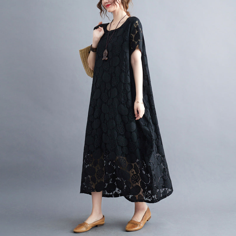 Women's Large Size Loose Lace Dress