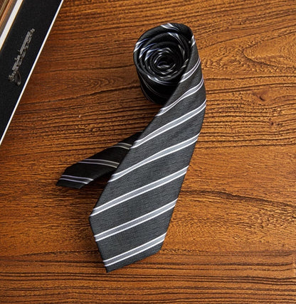 Business Formal Striped Tie for Commuter – All-Match Suit Shirt Accessory