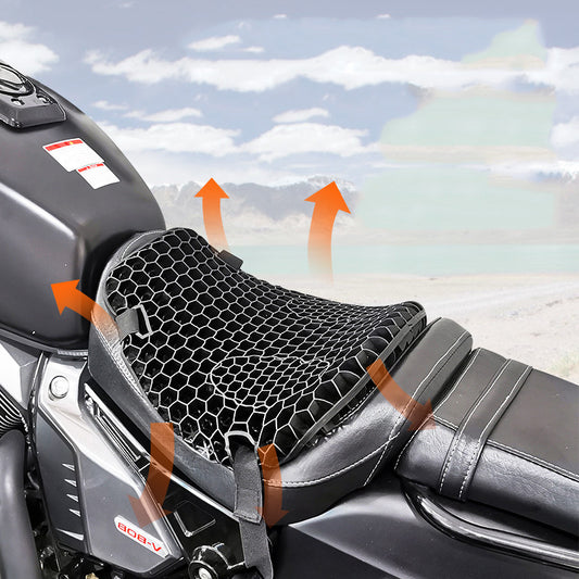 Damping Type Breathable Motorcycle Seat Cushion for All Seasons – Safety Accessories