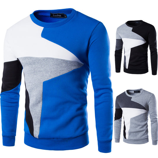 New Fashion Printed Casual O-Neck Slim Cotton Knitted Sweater for Men