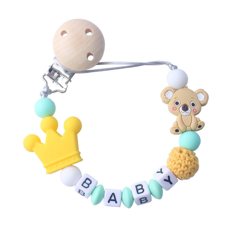 Baby silicone pacifier chain