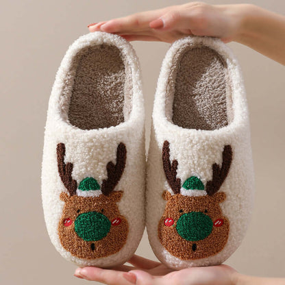 Cozy Elk Winter Slip-On House Shoes