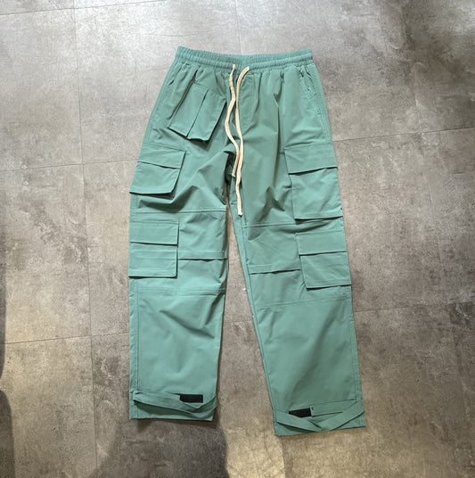 Quick-Drying Multi-Pocket Drawstring Jogger Pants – Stylish Japanese Workwear