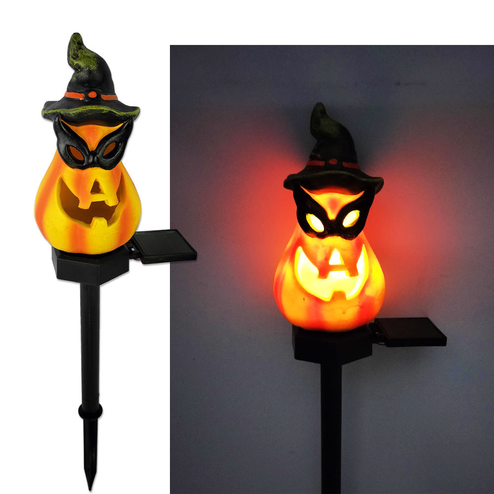 Solar Pumpkin Lantern Garden Decor