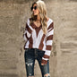 Casual Loose-Fit V-Neck Sweater for Women