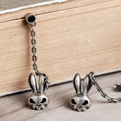 Retro Silver Rabbit Eardrop Jewelry