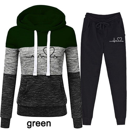 Casual Tracksuit Women Two Piece Set Suit Female Hoodies