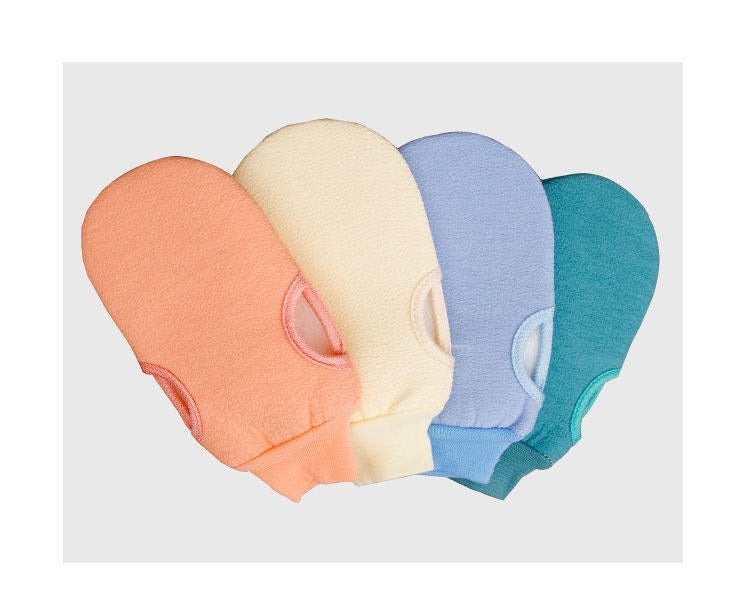 Solid Color Cute Bath Towel Bath Gloves