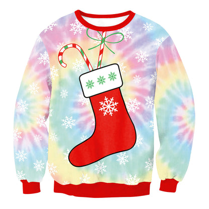 Autumn Winter Santa Elf Christmas Sweater Pullover