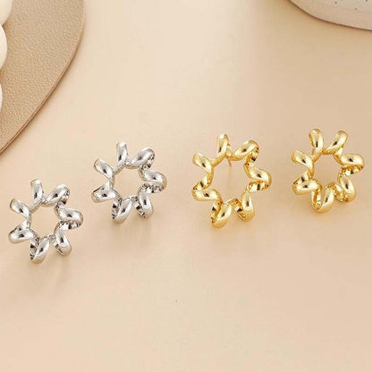 Fashion Cold Earrings Women's Electroplated Telephone Line