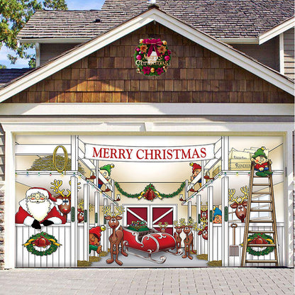 Christmas Garage Door Hanging Cloth