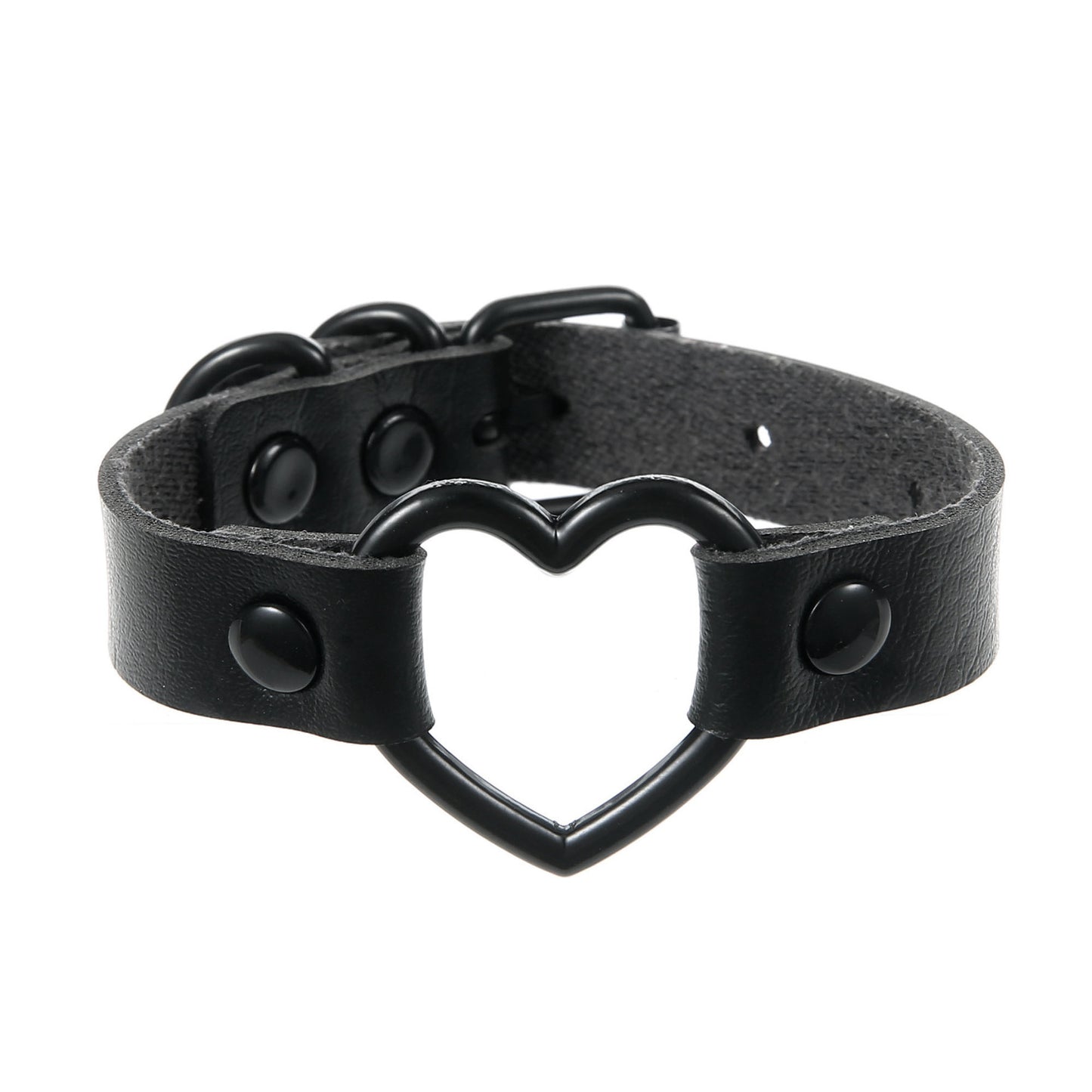 Punk Couple's Heart Hollow Leather Bracelet