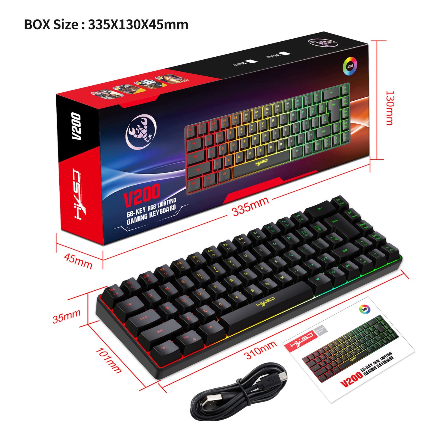 Mechanical Feeling Membrane Gaming Keyboard