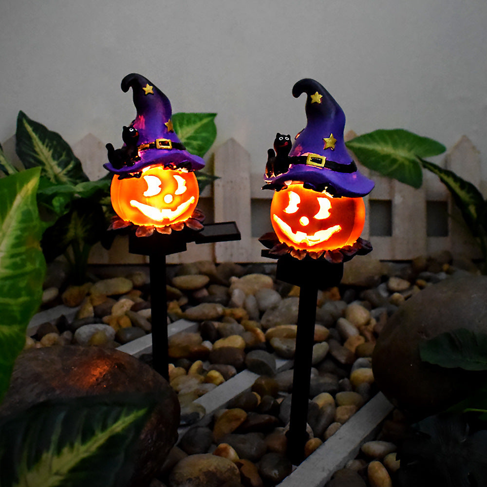 Solar Pumpkin Lantern Garden Decor