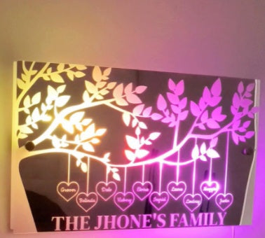 Personalized Name LED Mirror