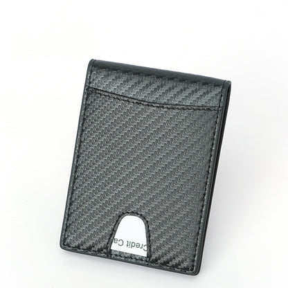 New men's wallet wallet carbon fiber texture