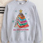 Christmas Letters Printing Casual Round Neck Sweater