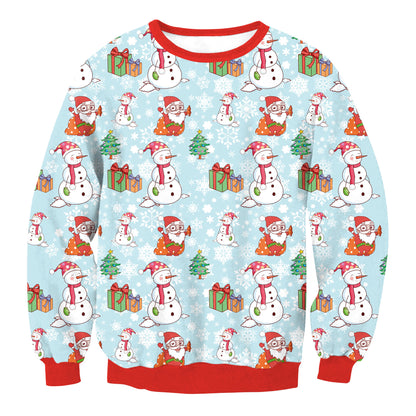 Autumn Winter Santa Elf Christmas Sweater Pullover