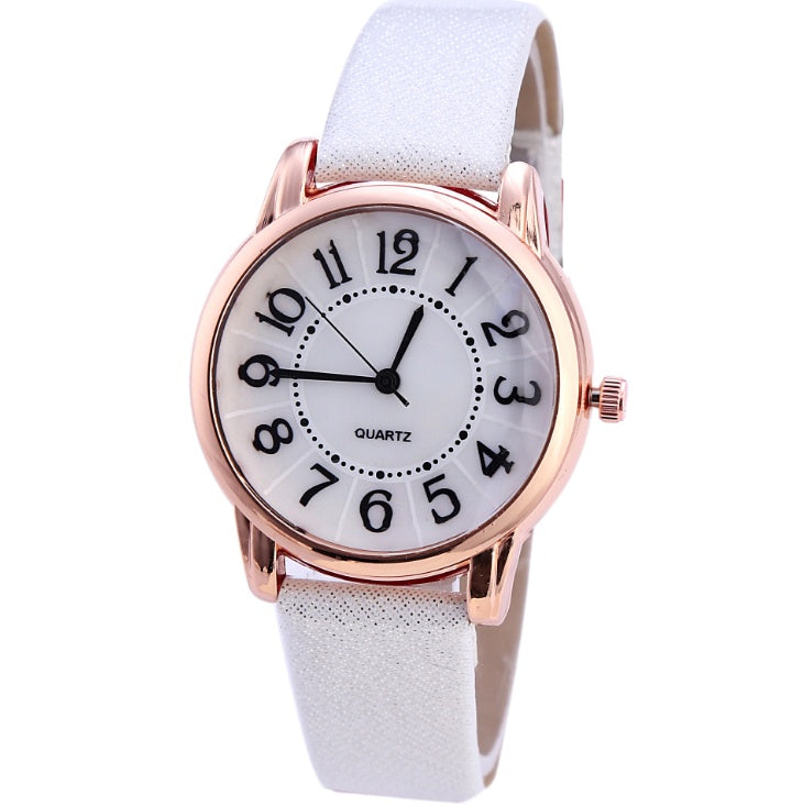 Luxury Women's Leather Strap Quartz Wristwatches – Simple Dial for Effortless Fashion