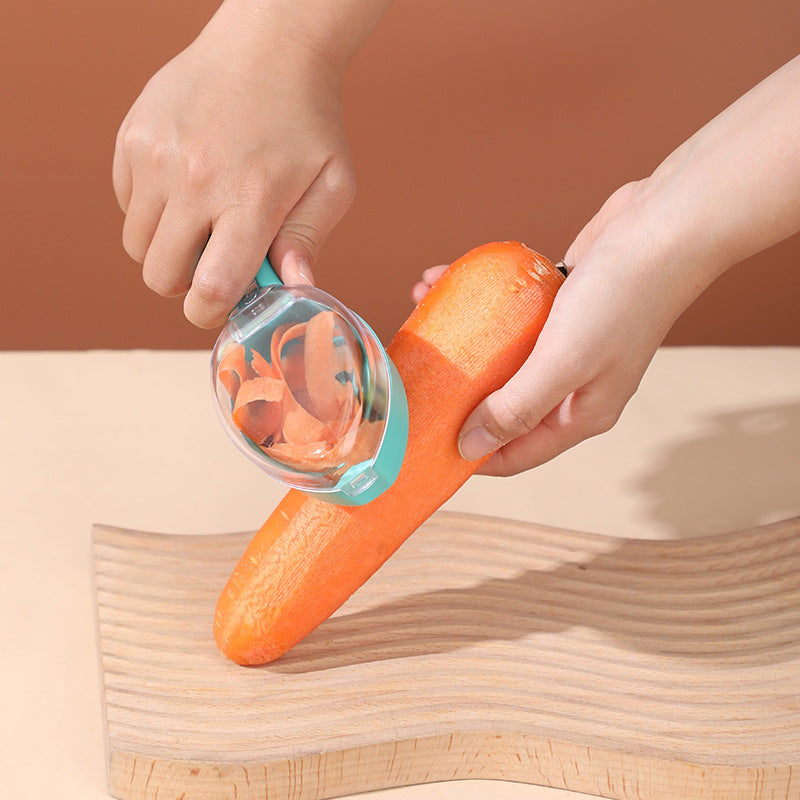 Covered Storage Peeler for Kitchen Use