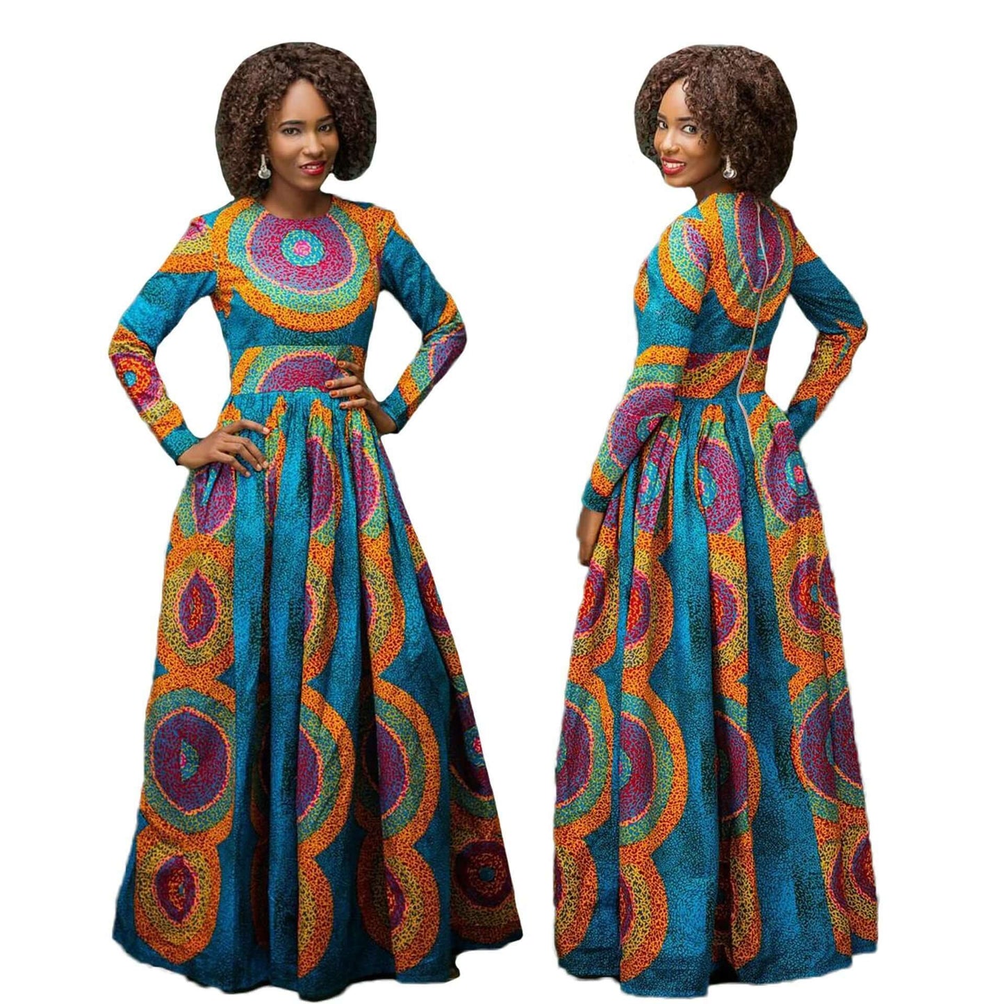 Fashion African Ethnic Digital Print Dress