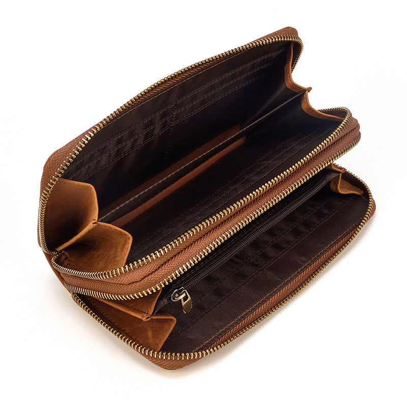 Versatile Double Zip Wallet – Organized and Stylish Storage