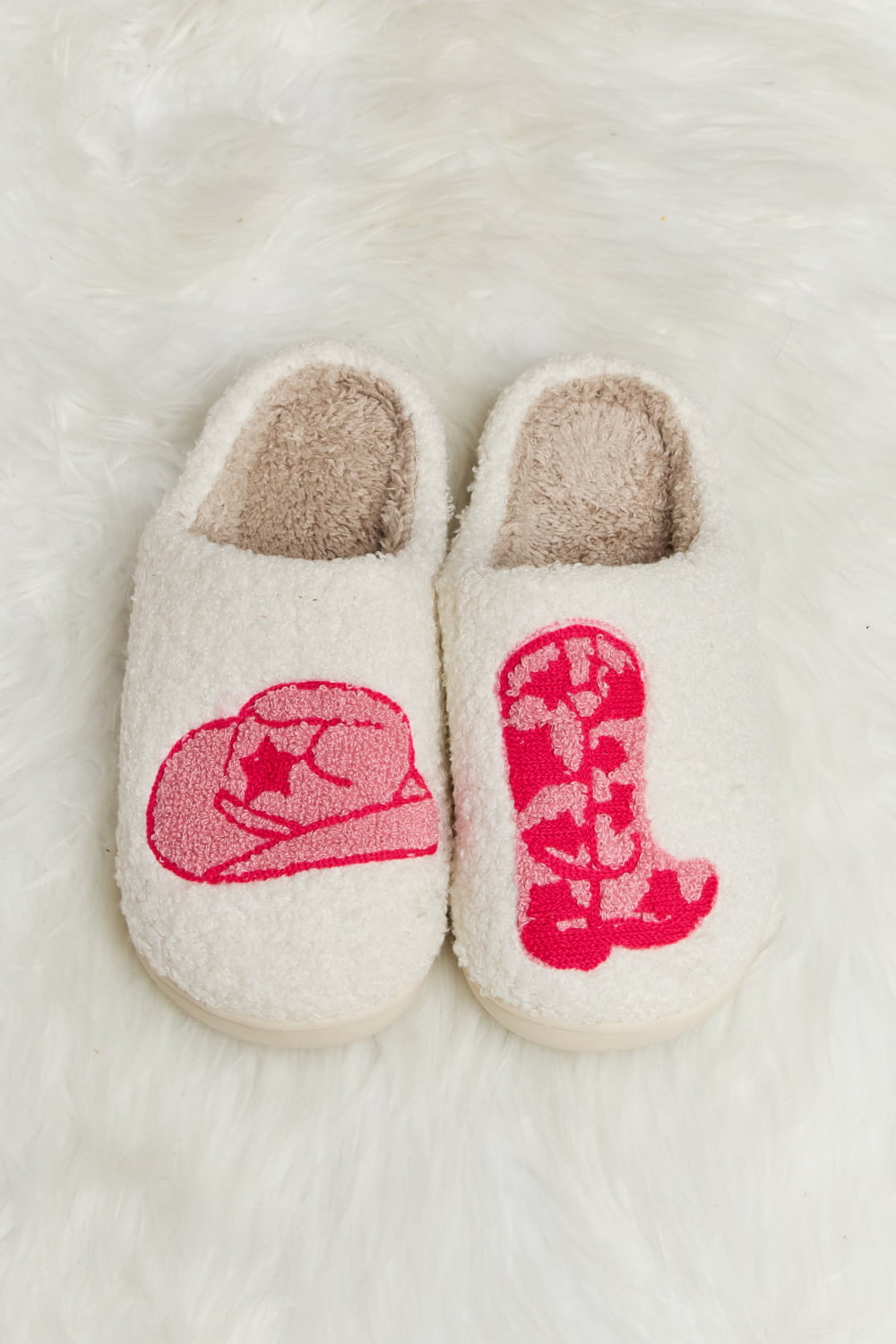 Melody Printed Plush Slide Slippers - PureSelect