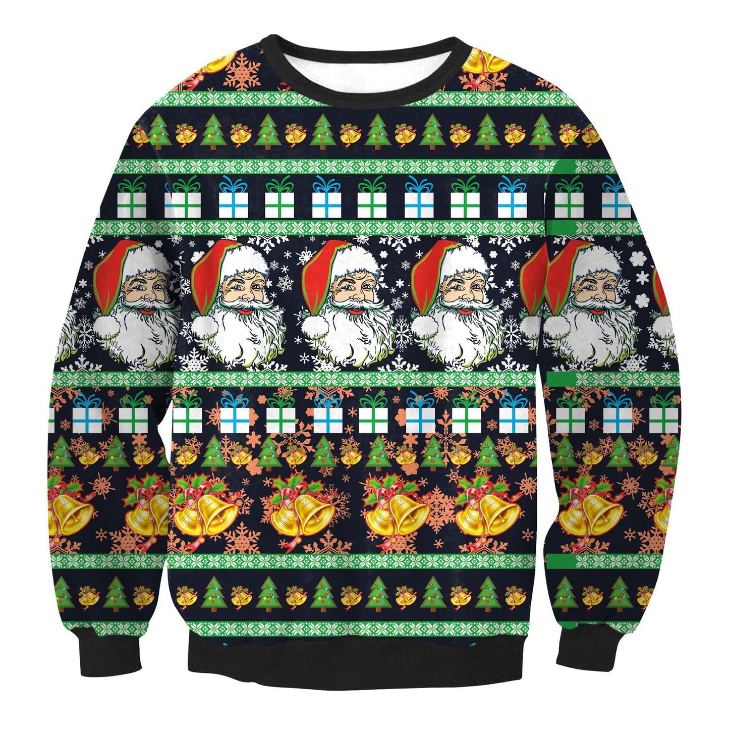 Autumn Winter Santa Elf Christmas Sweater Pullover