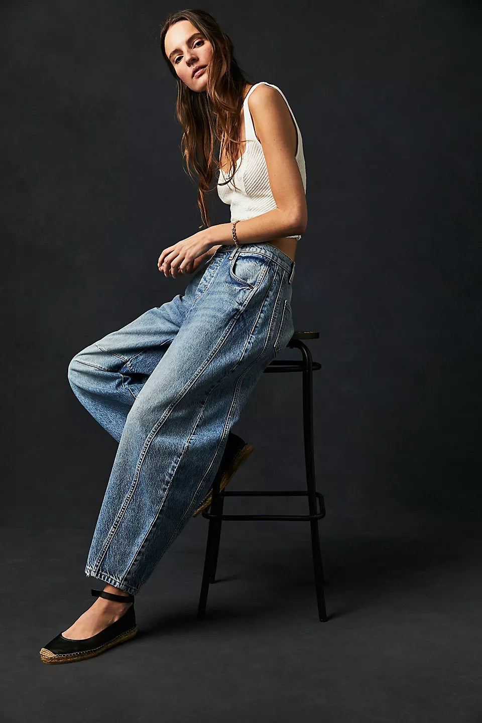 High Stretch Mid-Rise Wide Leg Jeans - PureSelect