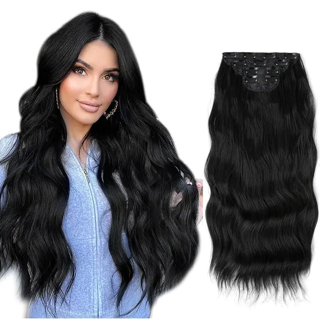 Synthetic Long Wavy Clip Hair Extensions - PureSelect