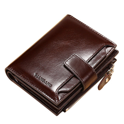 Men's leather wallet wallet card holder