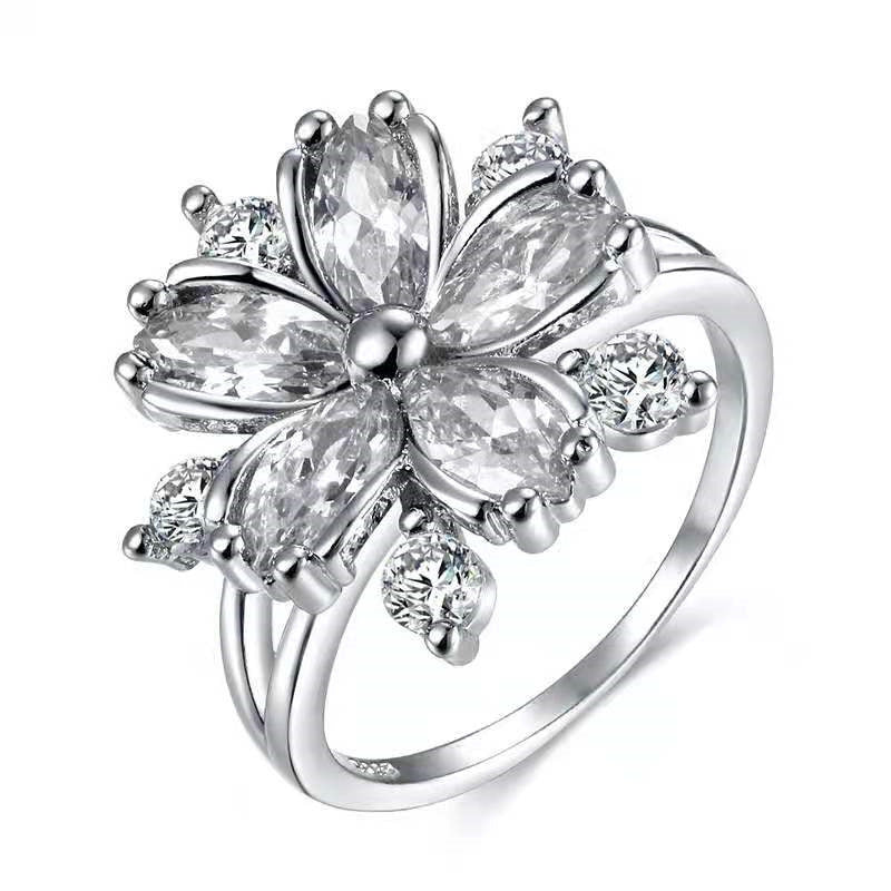 Diamond Flower Ring Accessories