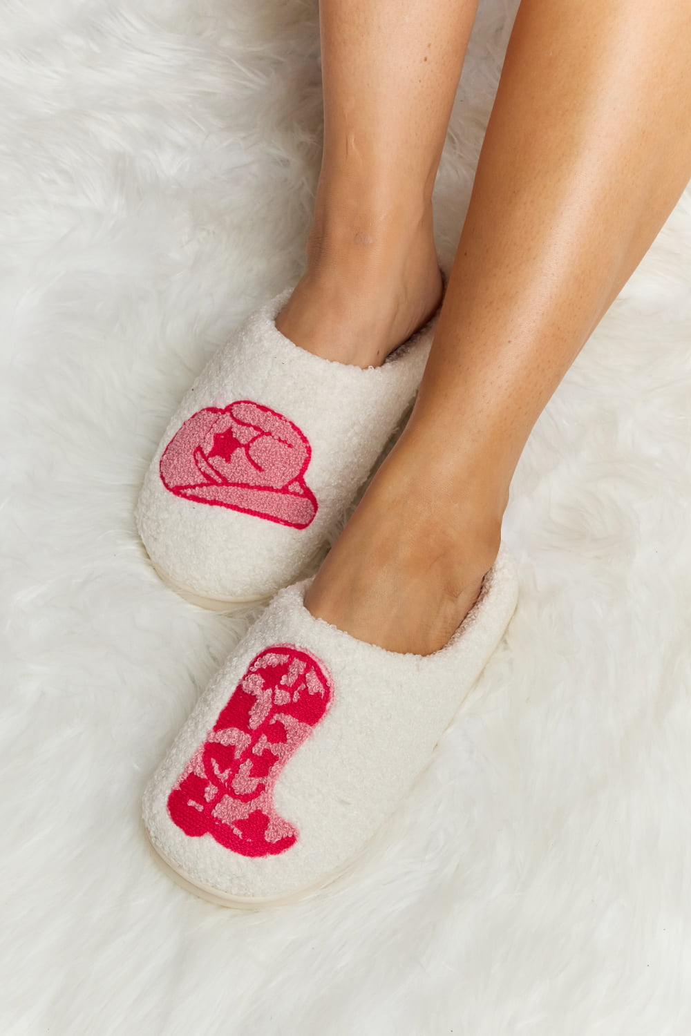 Melody Printed Plush Slide Slippers - PureSelect