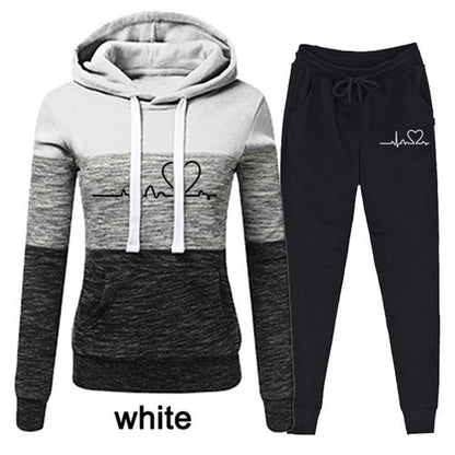 Casual Tracksuit Women Two Piece Set Suit Female Hoodies