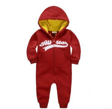 Cozy Plush Velvet Hooded Long-Sleeve Baby Onesies for Autumn and Winter