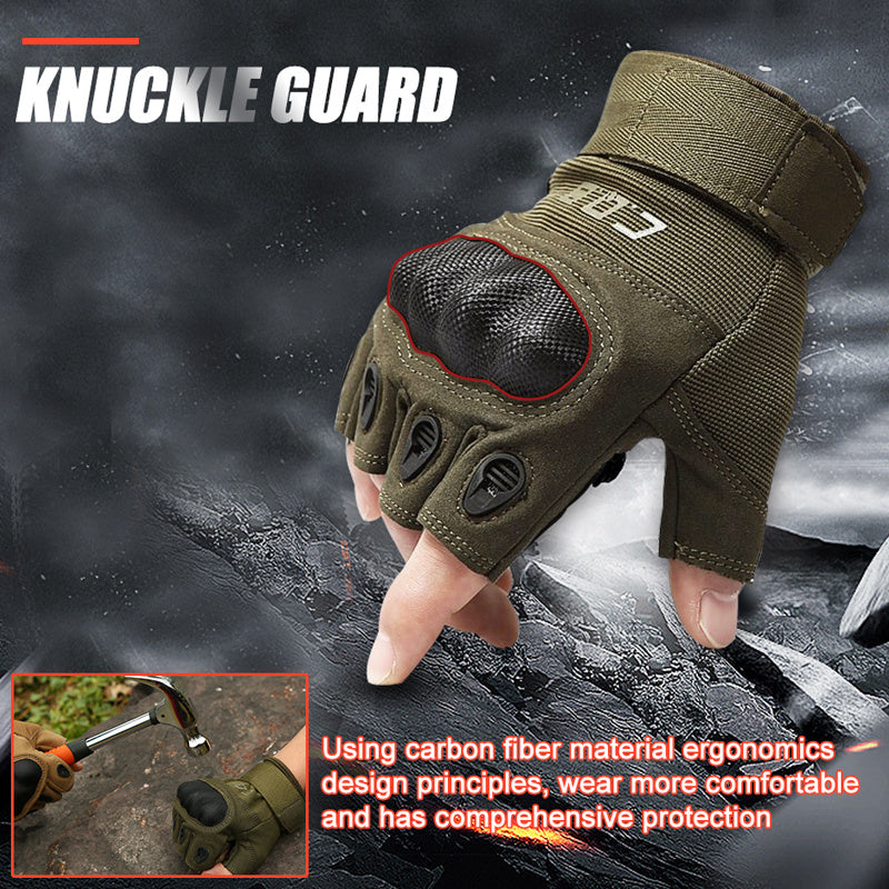 Tactical Half Finger Gloves for Men – Military-Grade Protective Gear - PureSelect