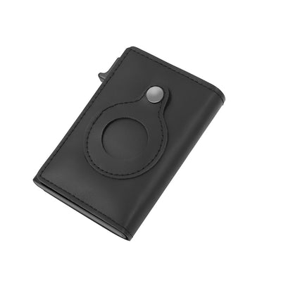 RFID-Blocking Minimalist Leather Wallet with AirTag Compatibility