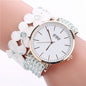 Luxury Women’s Quartz Watch – Stainless Steel Case with Velvet Drill Band