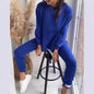 Women's Casual Two-Piece Sports Suit with Slit Design - PureSelect