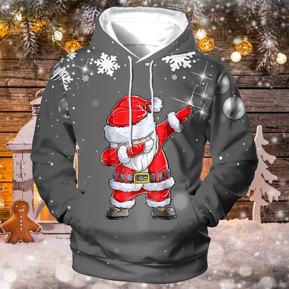 Men's Fashion Casual Printing Christmas Hoodie