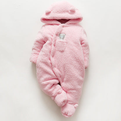 Thick Cotton Padded Lamb Suit for Newborns