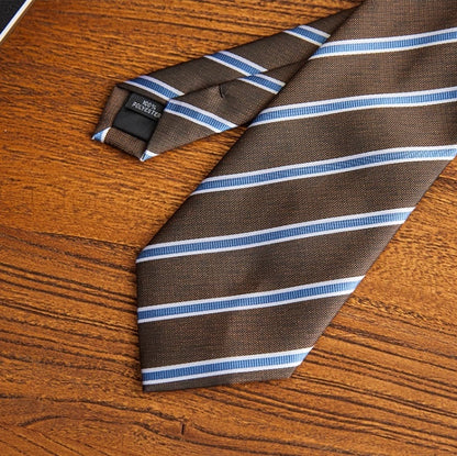 Business Formal Striped Tie for Commuter – All-Match Suit Shirt Accessory